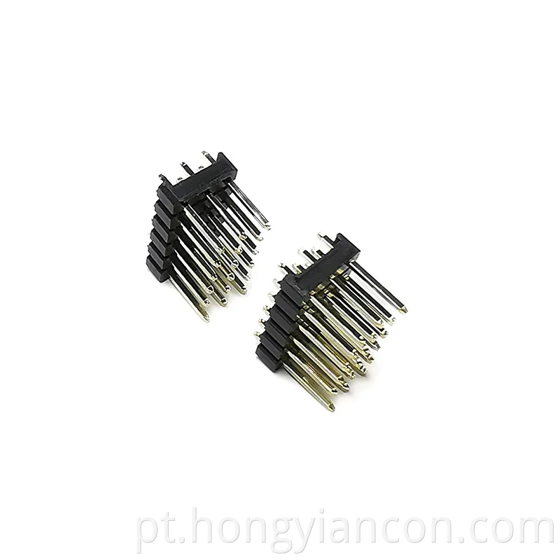 2.54 pitch header row of pin connectors